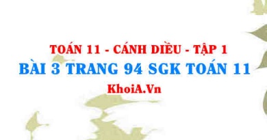 Bài 3 trang 94 SGK Toán 11 tập 1 Cánh Diều